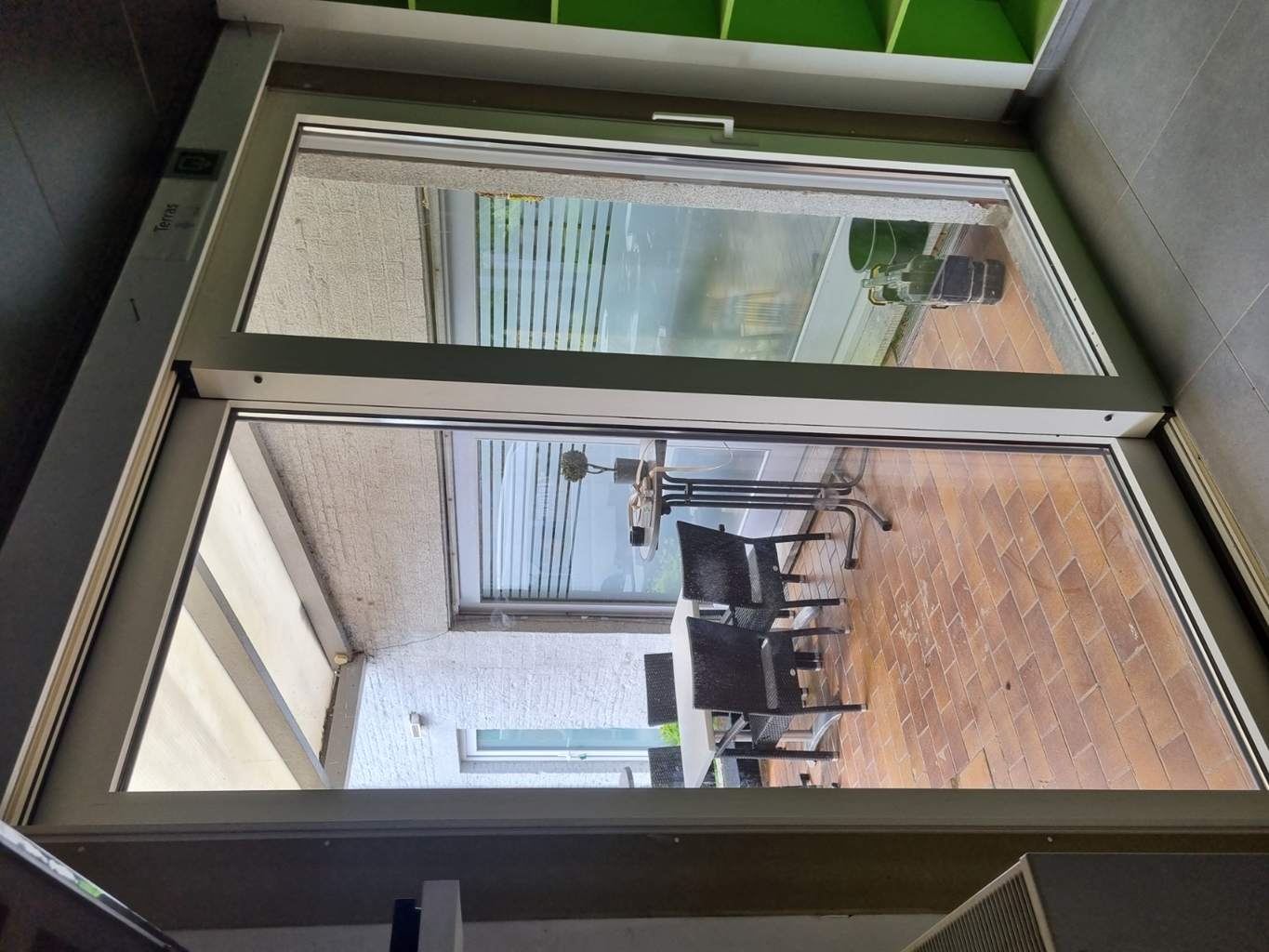 Alu schuifraam & vast raam