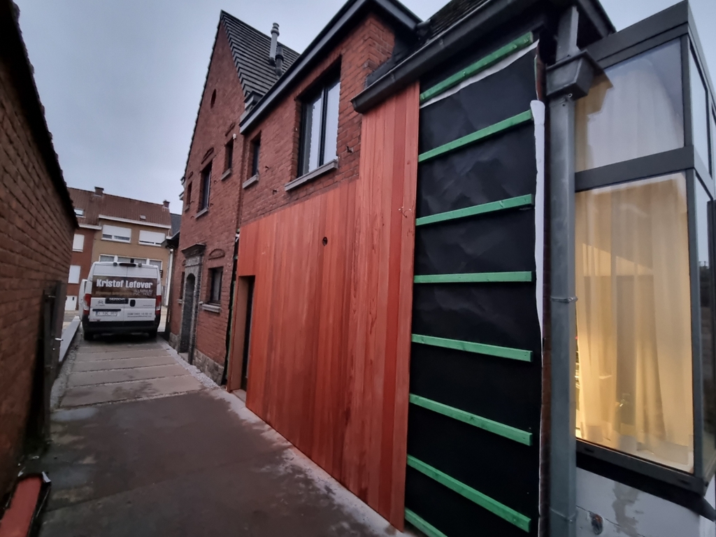 Gevelbekleding Padoek Kortrijk